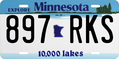 MN license plate 897RKS