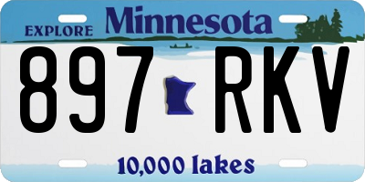 MN license plate 897RKV