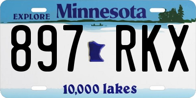 MN license plate 897RKX