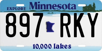 MN license plate 897RKY