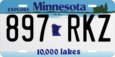 MN license plate 897RKZ