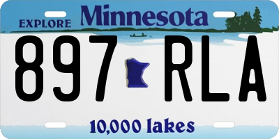 MN license plate 897RLA