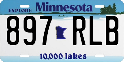 MN license plate 897RLB