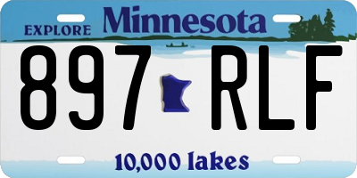 MN license plate 897RLF