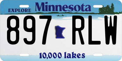 MN license plate 897RLW