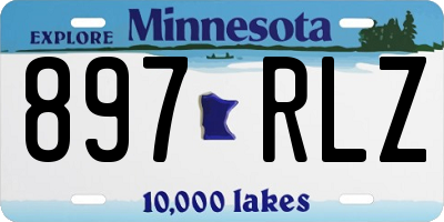 MN license plate 897RLZ