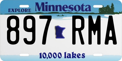 MN license plate 897RMA
