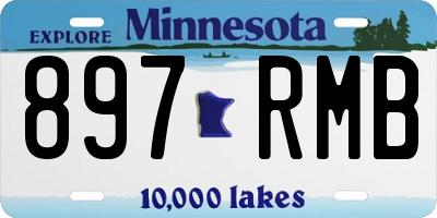 MN license plate 897RMB