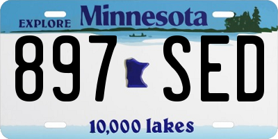 MN license plate 897SED