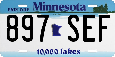 MN license plate 897SEF
