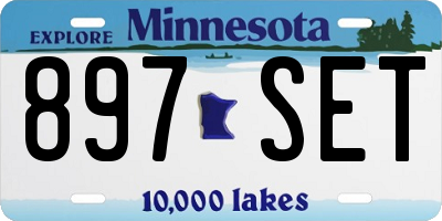 MN license plate 897SET