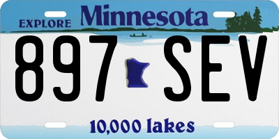 MN license plate 897SEV