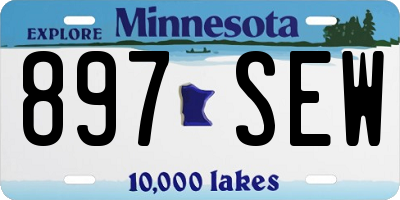 MN license plate 897SEW