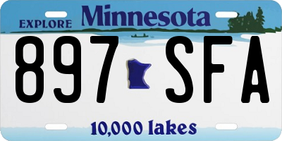 MN license plate 897SFA
