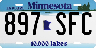 MN license plate 897SFC
