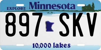 MN license plate 897SKV