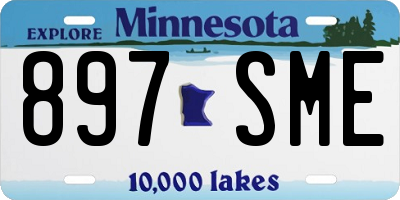 MN license plate 897SME