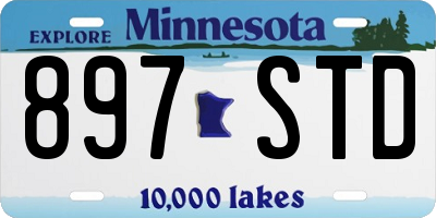 MN license plate 897STD