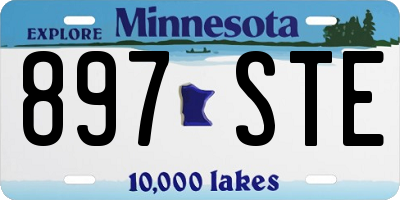 MN license plate 897STE