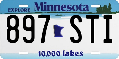 MN license plate 897STI