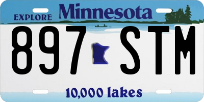 MN license plate 897STM