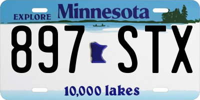 MN license plate 897STX