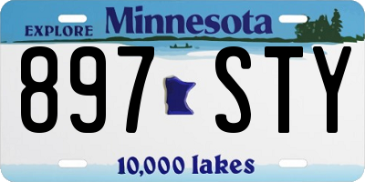 MN license plate 897STY