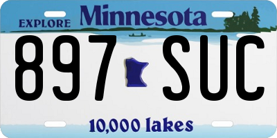 MN license plate 897SUC