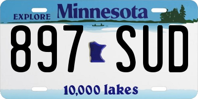 MN license plate 897SUD