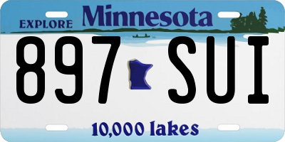 MN license plate 897SUI