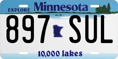 MN license plate 897SUL