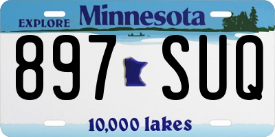 MN license plate 897SUQ