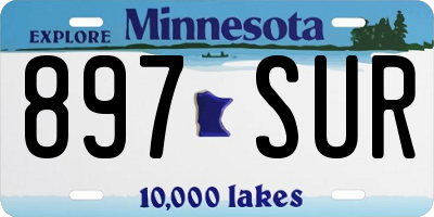 MN license plate 897SUR