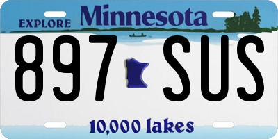 MN license plate 897SUS