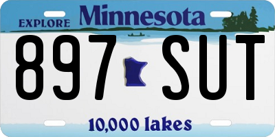 MN license plate 897SUT