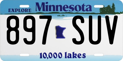 MN license plate 897SUV