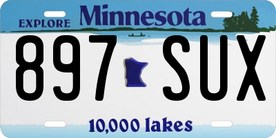MN license plate 897SUX