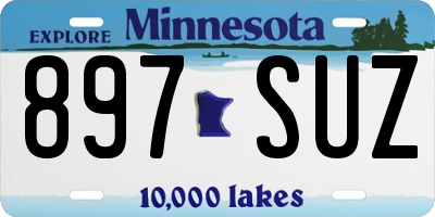 MN license plate 897SUZ