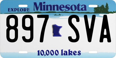 MN license plate 897SVA