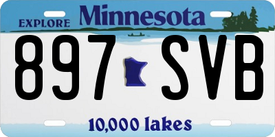 MN license plate 897SVB