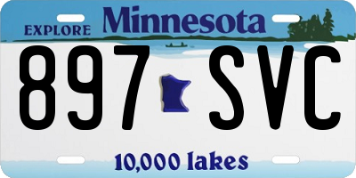 MN license plate 897SVC