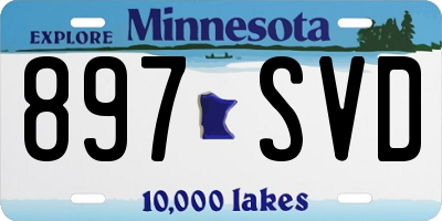 MN license plate 897SVD