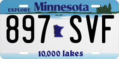MN license plate 897SVF