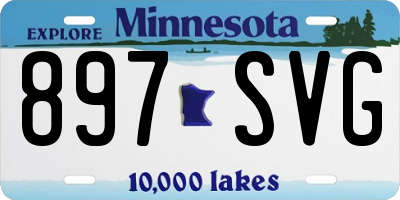 MN license plate 897SVG