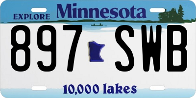 MN license plate 897SWB