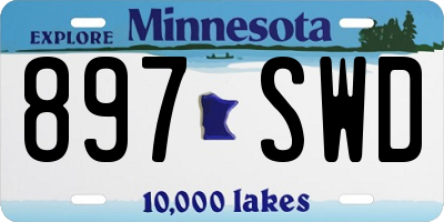 MN license plate 897SWD