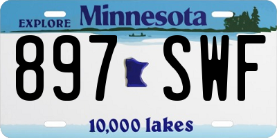MN license plate 897SWF