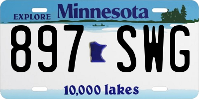MN license plate 897SWG