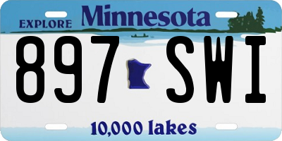 MN license plate 897SWI