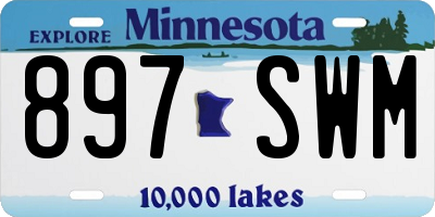 MN license plate 897SWM